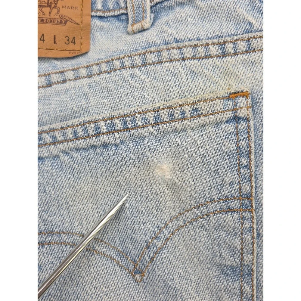 Vintage 90s Levi's 550 Jeans‎ | Orange Tab Light Wash | Relaxed Tapered | 34x34
